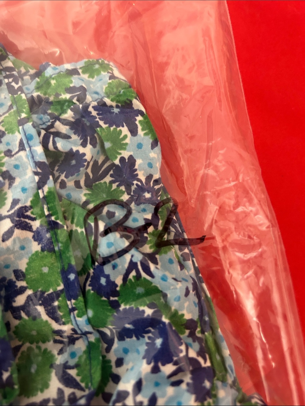 Zara Women’s Blue & Green Floral Puff-Sleeve Crop Top Size Small - Picture 9 of 9